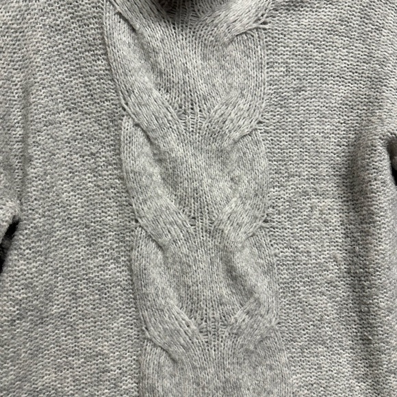 aerie Gray Cowl Neck Sweater with Chunky Knit and Relaxed Fit - Picture 3 of 4